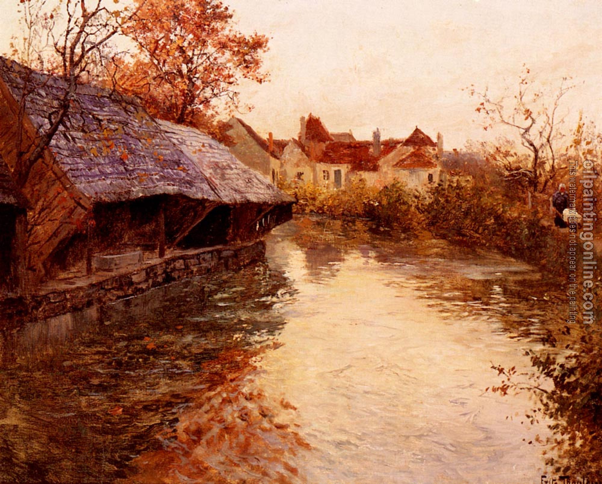 Thaulow, Frits - A Morning River Scene